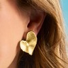 Ross-Simons Italian 18kt Gold Over Sterling Brushed and Polished Heart Earrings - 3 of 4