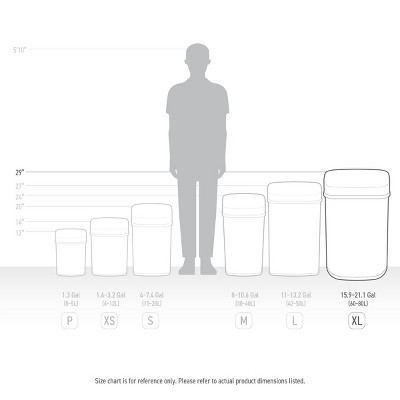 18.5 Gallon Stainless Steel Touchless Kitchen Trash Can