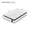 CAVINAS 12 Inch Twin Bed Mattress with 7-Zoned Memory Foam Knitted Cover for Bedroom - 3 of 4
