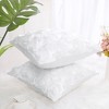 PiccoCasa Decorative Square 3D Satin Rose Flower Throw Pillow Cover 2 Pcs - 3 of 4