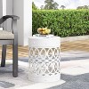 Dracelo Outdoor Metal end Table -Large - 3 of 4