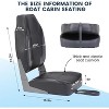 2-Pack Folding Boat Seats Low Back – Weather-Resistant Captain Chairs with Thick Padding for Fishing & Cruising - 2 of 4