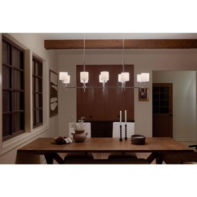 Elegant Ali 10-Light Polished Nickel Drum Chandelier