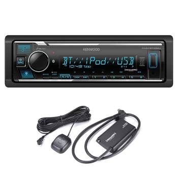 Kenwood Kmm-bt732hd Bluetooth Hd Radio Ft & Rear Usb Din Media Receiver (no  Cd) With A Sirius Xm Sxv300v1 Connect Vehicle Tuner Kit For Satellite R  : Target