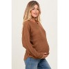 Pinkblush Camel Waffle Knit Rounded Hem Maternity Sweater - 3 of 4