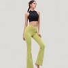 Anna-Kaci Active Women's High Waist Flare Yoga Pants with Seam Detailing - 2 of 4
