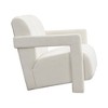Modern Minimalist Armchair with L-Shaped Armrests, 26.3" Polyester Lounge Chair - 4 of 4