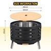 26" Smokeless Fire Pit with Removable Ash Pan, Wood Burning Table with Fire Poker & Carrying Bag, Outdoor Fireplace for BBQ, Bonfire & Camping - 3 of 4