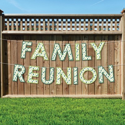 Big Dot of Happiness Family Tree Reunion - Large Family Gathering Party Decorations - Family Reunion - Outdoor Letter Banner