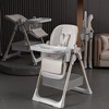 Lycvki Adjustable Baby High Chair 0-6 Years with Safety Belt and Lockable Wheels - 4 of 4