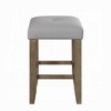 Faux Leather Upholstered Counter Height Stools with Button Tufted Seat (Set of 2), Perfect for Kitchen or Home Bar - 4 of 4