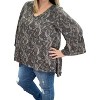 Women's Paisley Cross Front Tunic Top - JADE BY JANE - 3 of 3