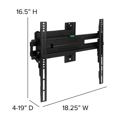 Black Full Motion Steel TV Wall Mount for 32"-55" TVs