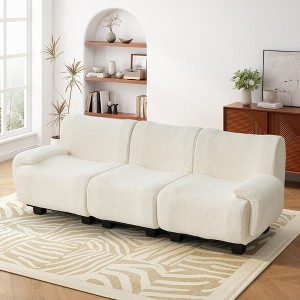 94.5" x 35.4" Chenille Modern 3-Seater Sofa with Spacious Seating, Plush Support - 1 of 4