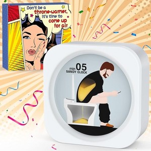 DOMETOUR Toilet Sand Timer Poop Timer Funny Cool Gadgets Stuff White Elephant Birthday Prank Christmas Gift Ideas Gag Gifts - 1 of 4