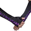 Skeleteen Girls Fingerless Lace-up Gloves - Black and Purple - image 3 of 3