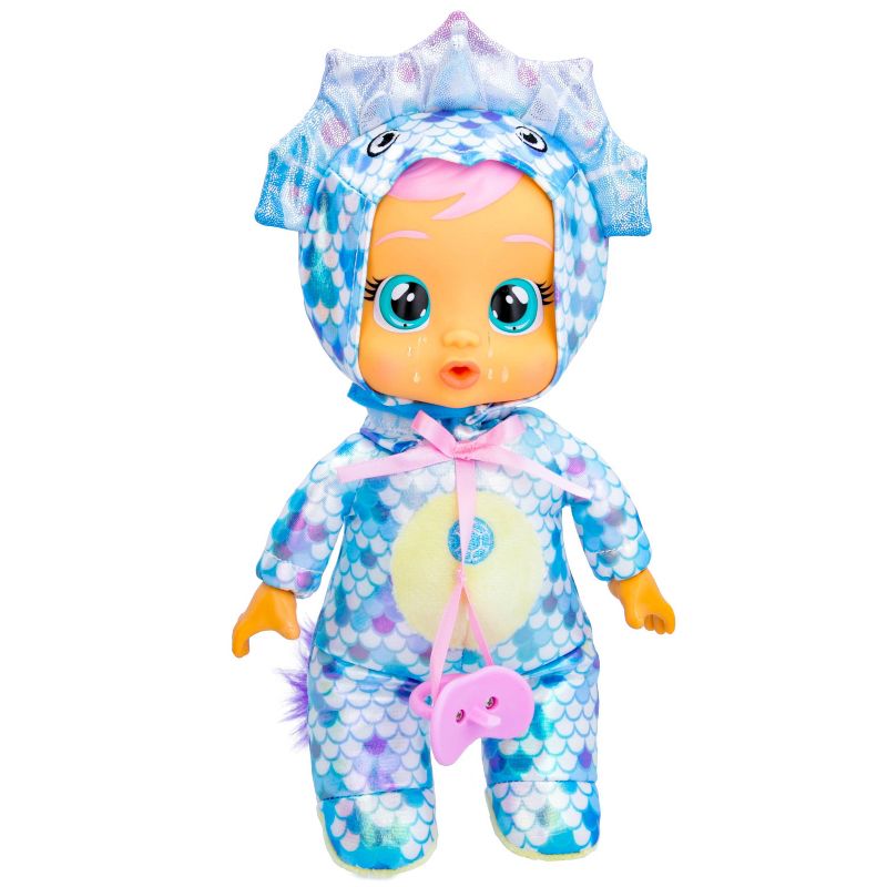 Cry Babies Tiny Cuddles Dinos Tina with Triceratops Dinosaur Themed Metallic Pajamas 9&#34; Baby Doll, 2 of 7