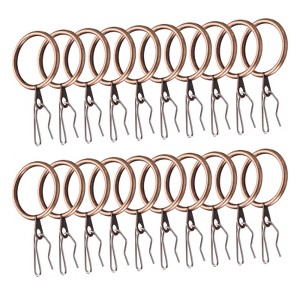 Unique Bargains Metal Drapery Eyelet Sliding Shower Curtain Hook Rings 28 Pcs - 1 of 4