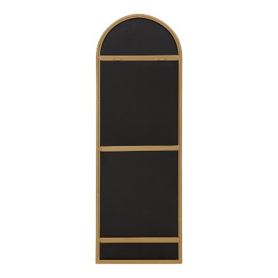 Gold Full-Length Rectangular Wall Mirror with Metal Frame