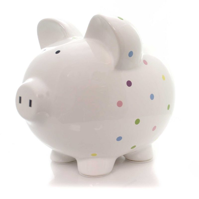 Child To Cherish 7.75 In Confetti Piggy Polka Dots Decorative Banks, 4 of 5