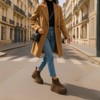 CUSHIONAIRE Hippy Women’s Platform Ankle Boots – Genuine Suede, Faux Fur Lining, Cozy Winter Slip-On Design, Comfortable Footwear - 3 of 4