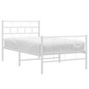 vidaXL Metal Bed Frame with Headboard and Footboard White 39.4 in.x74.8 in. Twin - 3 of 4