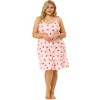 Agnes Orinda Women's Plus Size Adjustable Spaghetti Straps Ruffle Hem Nightgown - 4 of 4