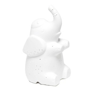 Creekwood Home 8.18" Glowing Ceramic Gentle Giant Elephant Light White - 1 of 4