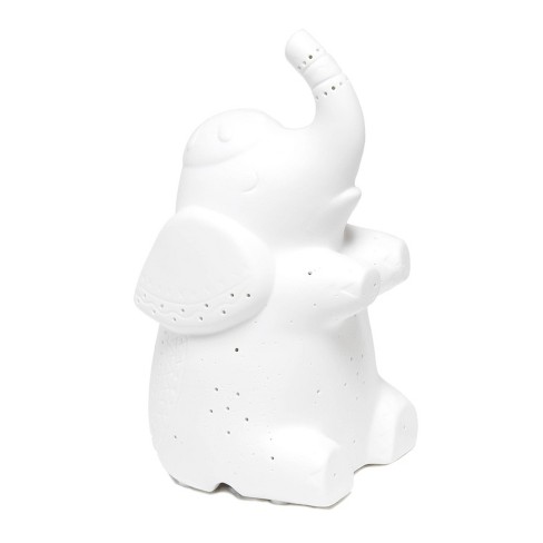 Creekwood Home 8.18" Glowing Ceramic Gentle Giant Elephant Light White - image 1 of 4