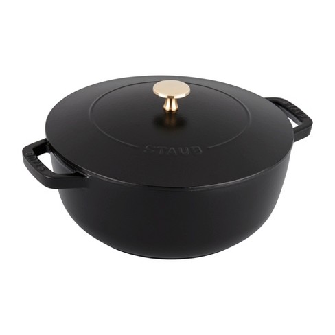 Staub Cast Iron Dutch Oven 5-qt Tall Cocotte, Made in France, Serves 5-6,  White Truffle