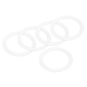 Unique Bargains Coffee Machine Replacement Parts Silicone Rings White 5 Pcs - 1 of 3