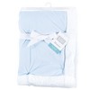 Hudson Baby Infant Boy Plush Blanket with Faux Shearling Back, Light Blue White, One Size - 2 of 2