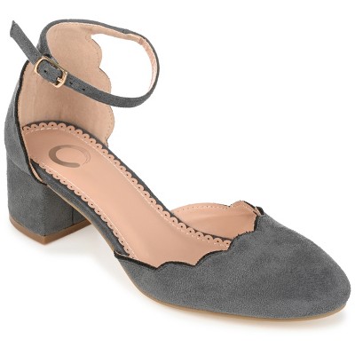 Journee Collection Women's Edna Wide Width Round Toe Low Block Heel Pumps