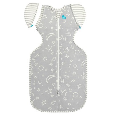 Image of Love To Dream Swaddle Up Transition Bag Silky-Lux Swaddle Wrap - Moon and Stars Gray - L