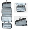 Unique Bargains Travel Toiletry Bag Makeup Bag Organizer Toiletry Organizer Travel Cosmetic Bag Waterproof Polyester Black 1pc - 3 of 4