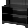 FURNIinspire Hall Trees Hall Tree With Shoe Bench, Coat Rack ,Shoe Storage, Clothes Rack, Storage Furniture For Hallways, Black, 14.96"*57.48"*77.17" - 4 of 4