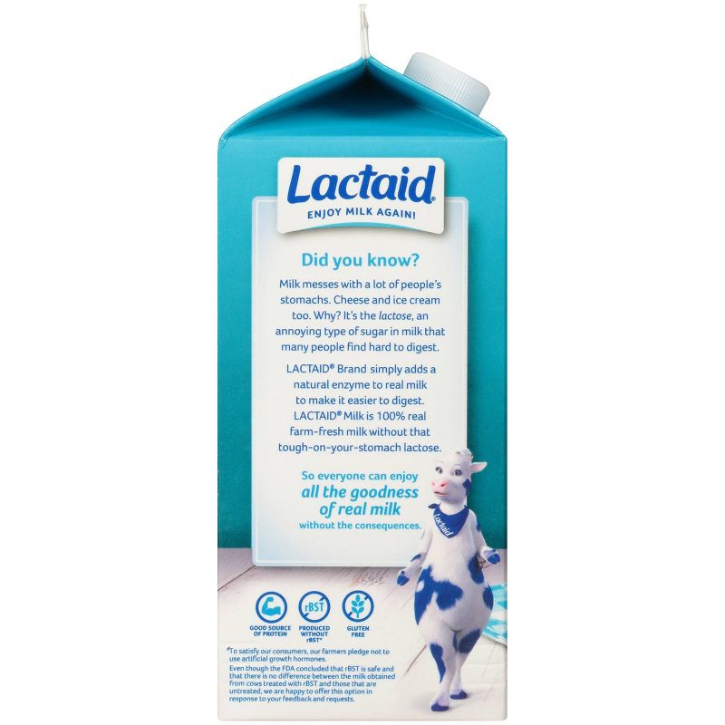 Lactaid Lactose Free 1% Low Fat Milk - 0.5gal, 5 of 8