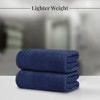 BRINJOY 4-Pack Extra Large Bath Towels - 30x60 Inch 100% Ultra-Fine Cotton, Lightweight Quick-Dry Bath Towels (Navy) - 3 of 4