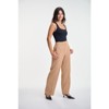 Lafidi Women’s High-Rise Straight Leg Pants – Elastic Waistband Work Trousers with Slash Pockets, Tailored Look - 2 of 4