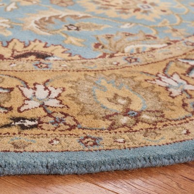 Handmade Blue Wool Tufted Rectangular Area Rug 2' x 3'