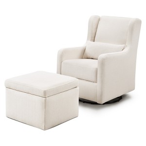 Carter's by daVinci Adrian Swivel Glider with Storage Ottoman | Water Repellent & Stain Resistant Fabric - 1 of 4