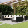 vidaXL 10 Piece Patio Lounge Set - Black Poly Rattan with Cushions - Durable Water-Resistant Outdoor Furniture Set - Modular Design - Easy Maintenance - 2 of 4