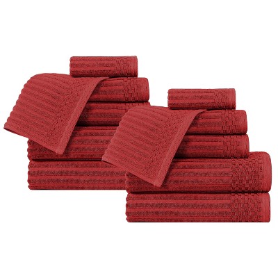 Modern Ribbed Cotton  Assorted Towel Set by Blue Nile Mills