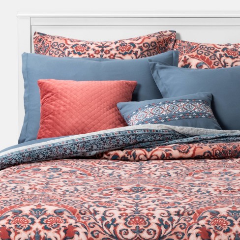 8pc King Ellison Embroidered Colorblock Comforter Bedding Set