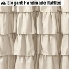 LunaLulinlk Farmhouse Shower Curtains Beige Ruffle Shower Curtain - 2 of 4