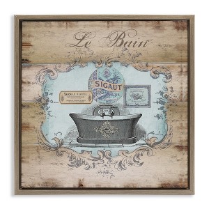 Stupell Industries Le Bain Vintage Style Bath, 25" x 25" - 1 of 4