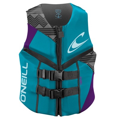 O'Neill Women's Reactor USCG Wakeboarding & Waterskiing Vest, Size 6, Turquoise