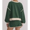 Women's Solid Contrast Trim Long Sleeve Top - entro - 3 of 4