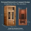 Dynamic Saunas Elite 1 Person Compact Ultra Low EMF FAR Infrared Home Sauna - 3 of 4
