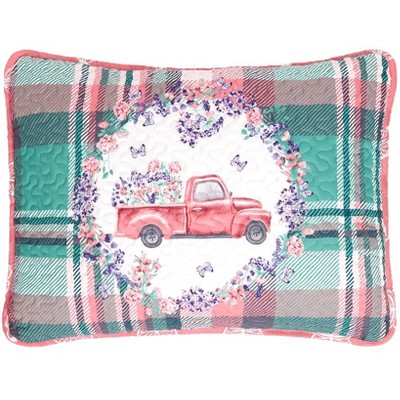 The Lakeside Collection Spring Truck Quilt Ensemble - Standard Sham 1 Pieces